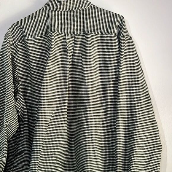 Route 66 Button Up Shirt Men's Size XL Long Sleeve Green Cream Check Cott… - Picture 8 of 10